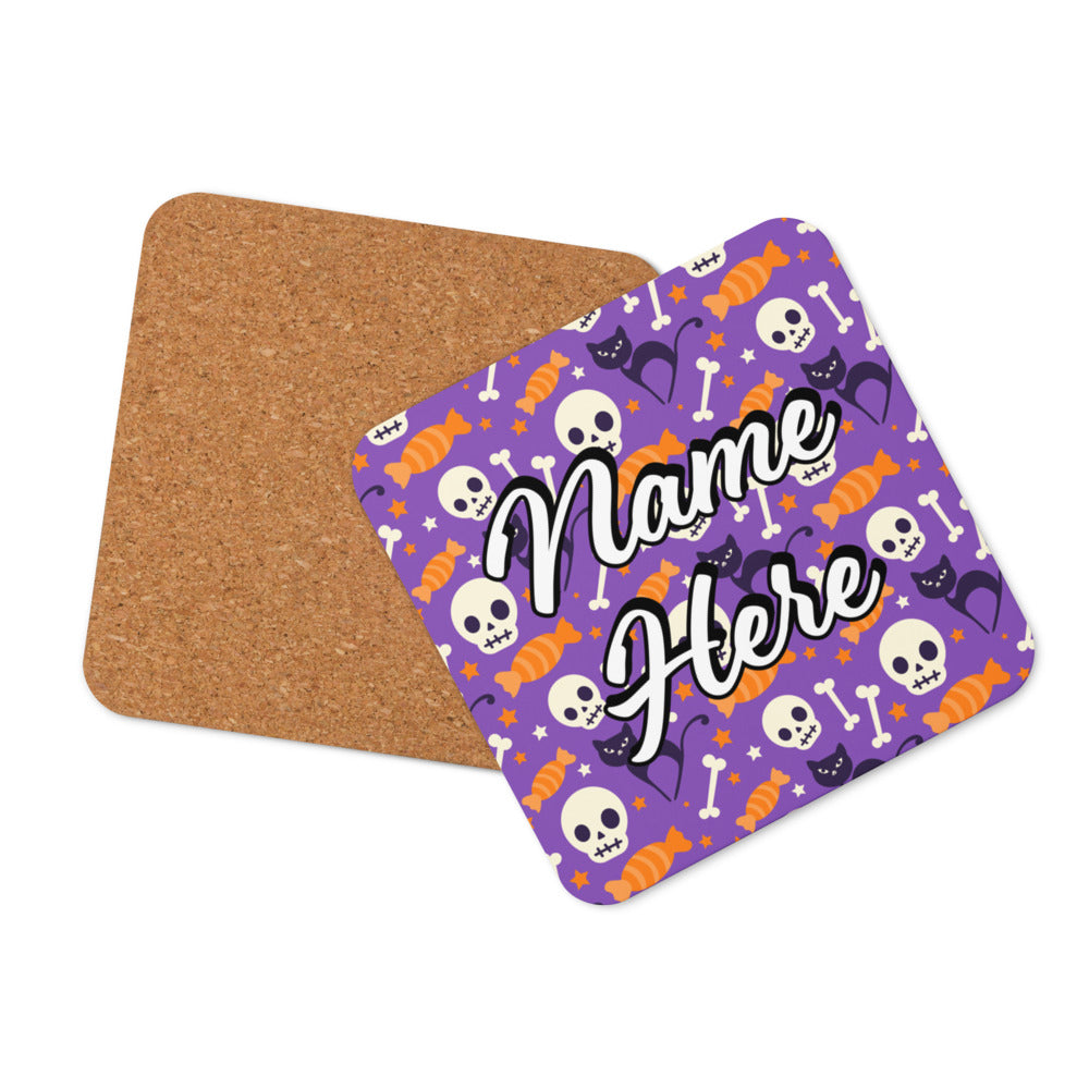 Personalized Halloween Coasters | Wedding, Housewarming Gift | Custom Coaster Set | Extra Thick Coasters | Wedding Favors Coasters