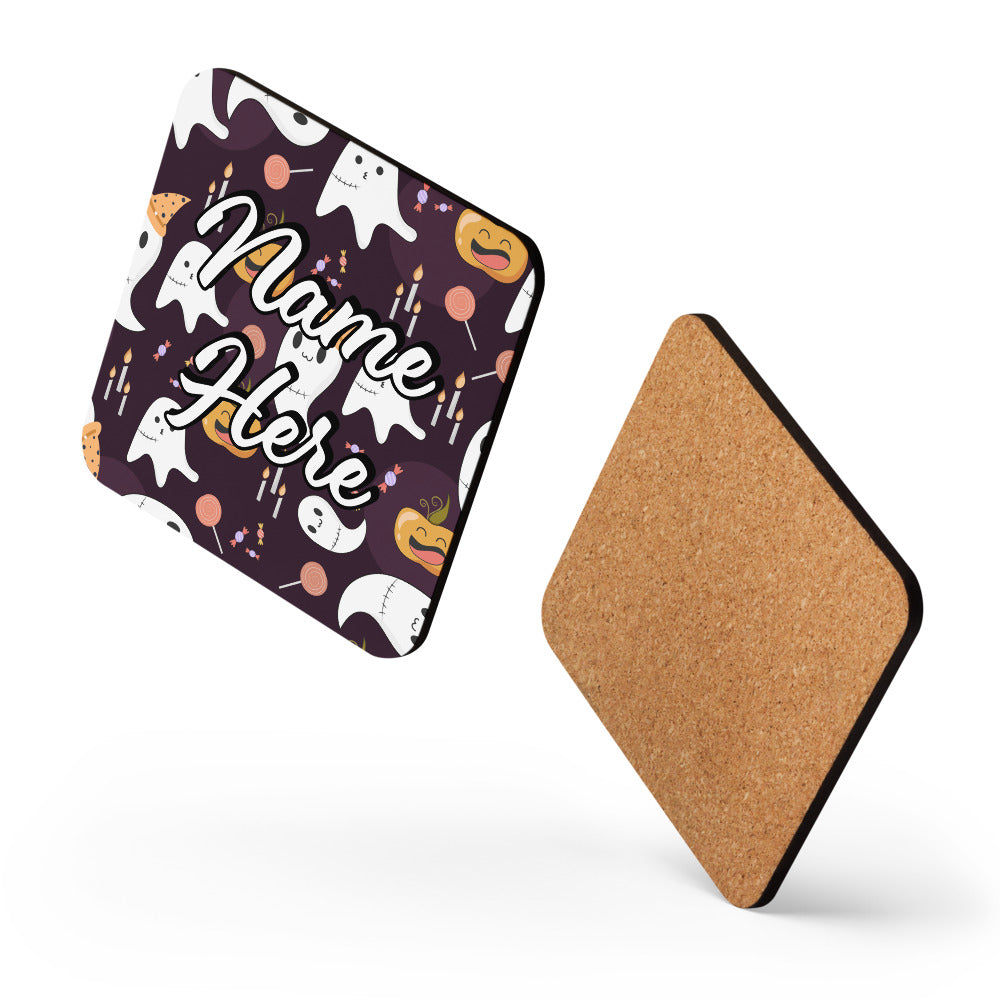 Personalized Halloween Coasters | Wedding, Housewarming Gift | Custom Coaster Set | Extra Thick Coasters | Wedding Favors Coasters