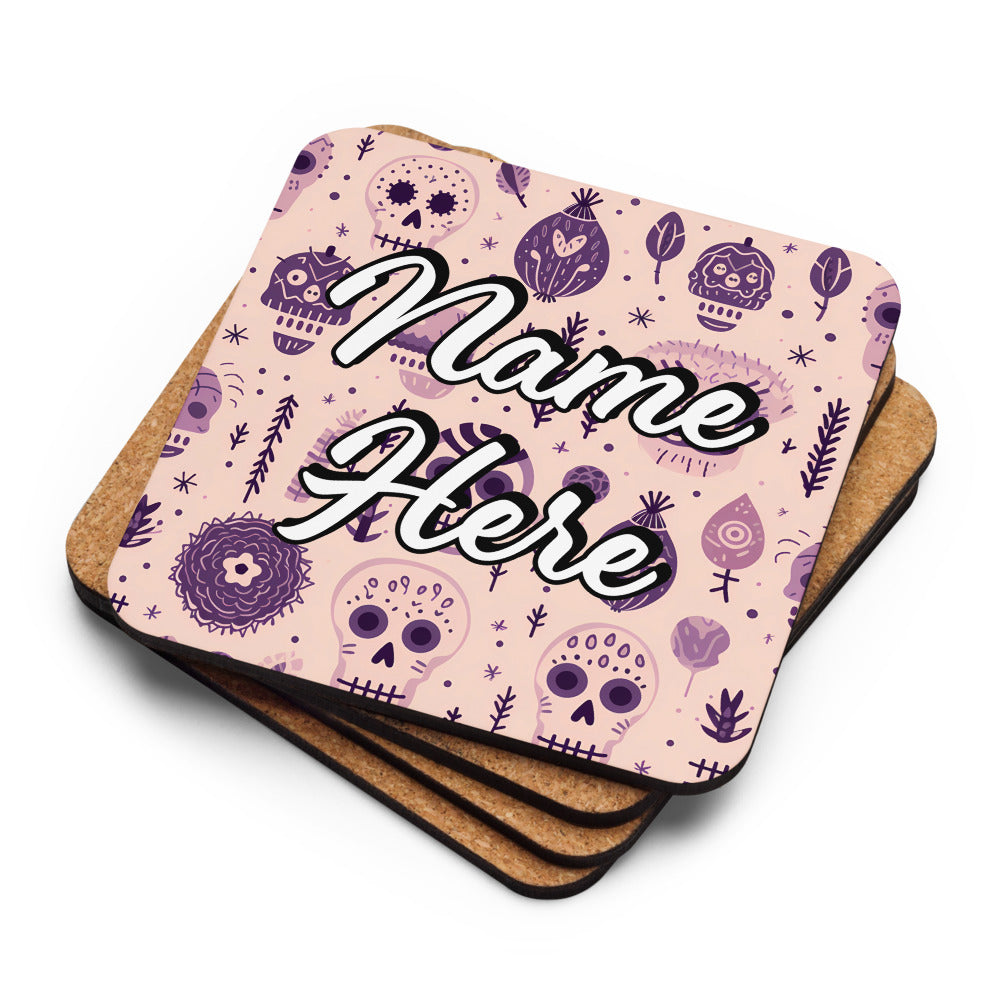 Personalized Halloween Coasters | Wedding, Housewarming Gift | Custom Coaster Set | Extra Thick Coasters | Wedding Favors Coasters