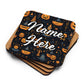 Personalized Halloween Coasters | Wedding, Housewarming Gift | Custom Coaster Set | Extra Thick Coasters | Wedding Favors Coasters