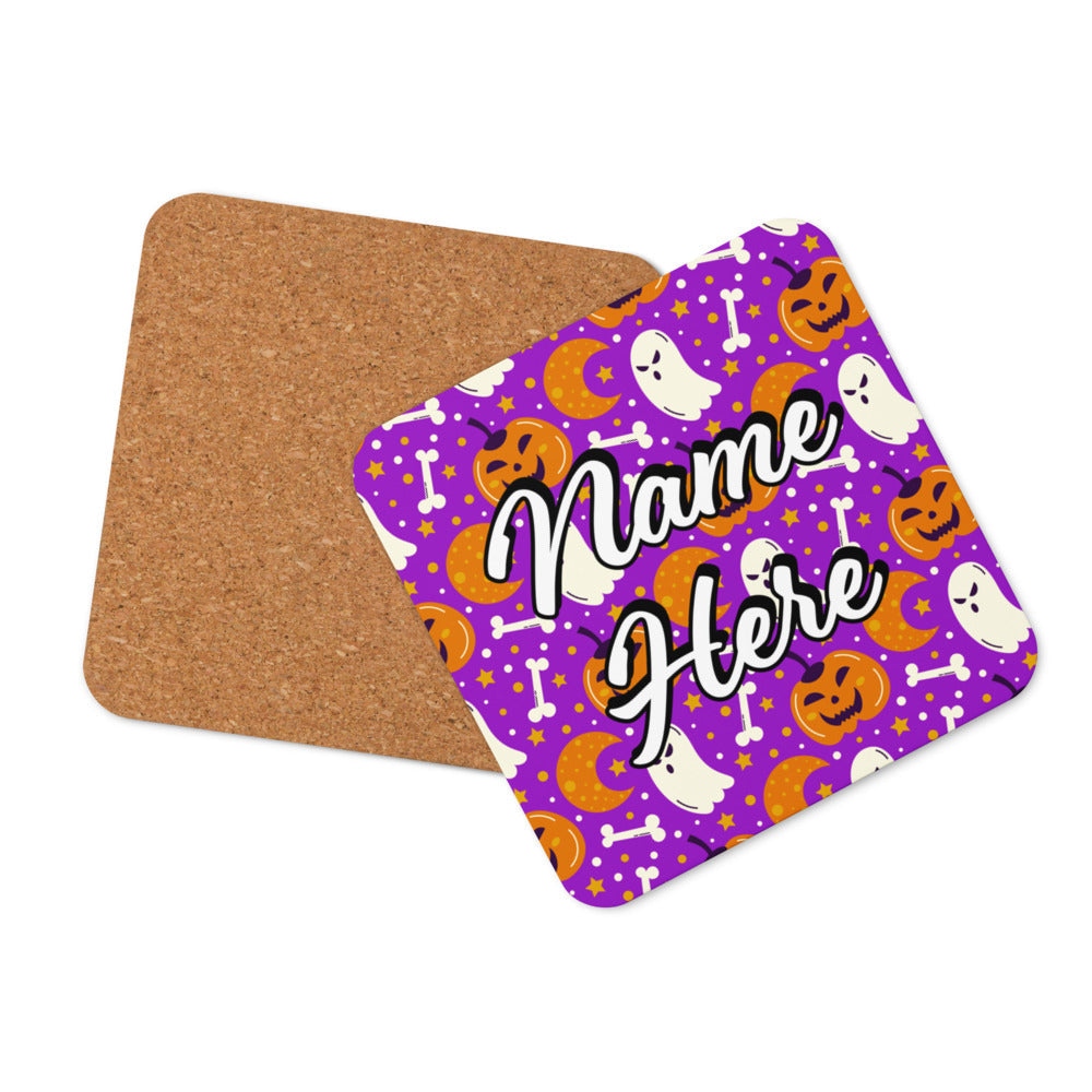 Personalized Halloween Coasters | Wedding, Housewarming Gift | Custom Coaster Set | Extra Thick Coasters | Wedding Favors Coasters