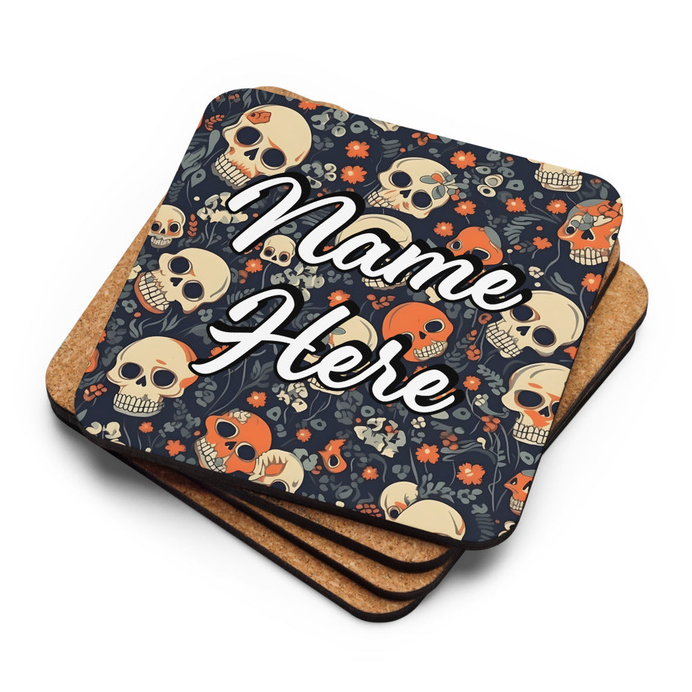 Personalized Halloween Coasters | Wedding, Housewarming Gift | Custom Coaster Set | Extra Thick Coasters | Wedding Favors Coasters