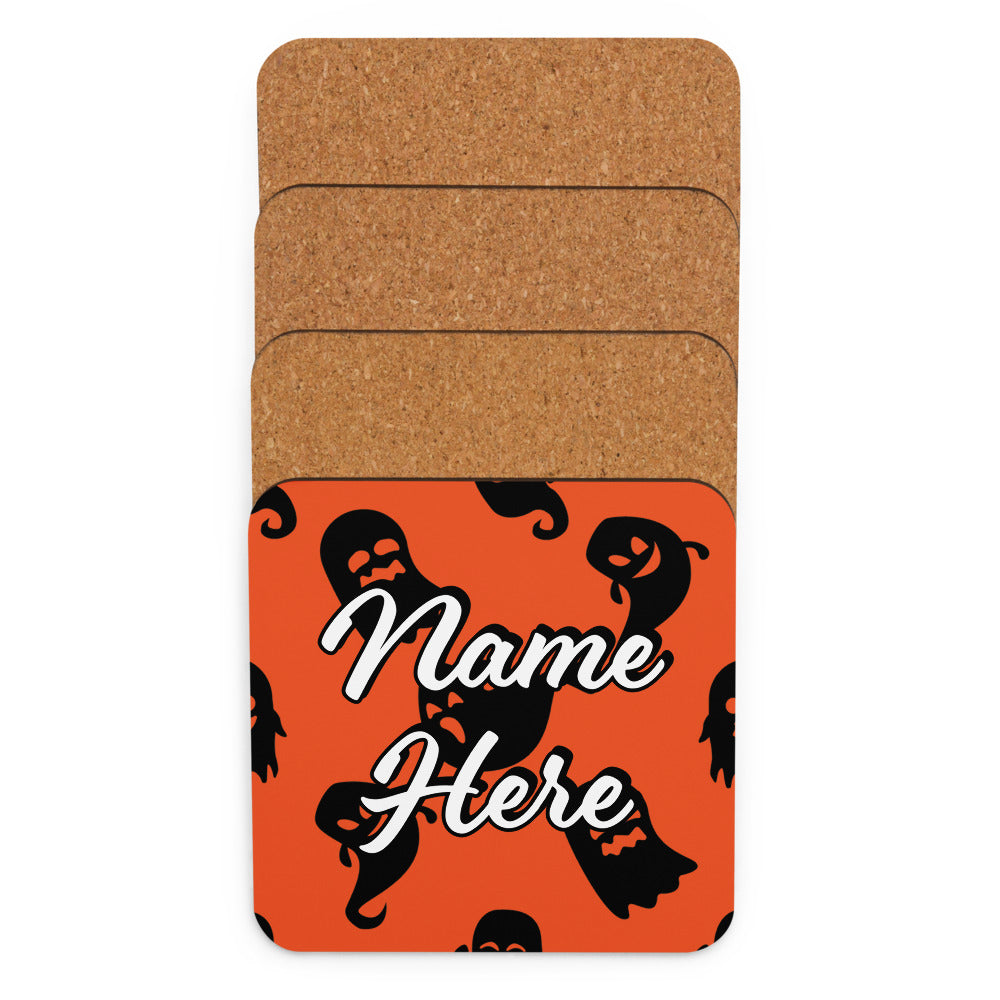 Personalized Halloween Coasters | Wedding, Housewarming Gift | Custom Coaster Set | Extra Thick Coasters | Wedding Favors Coasters