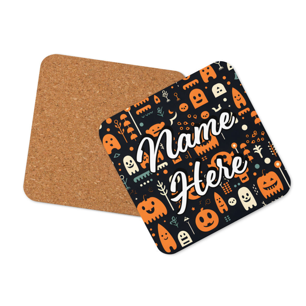 Personalized Halloween Coasters | Wedding, Housewarming Gift | Custom Coaster Set | Extra Thick Coasters | Wedding Favors Coasters