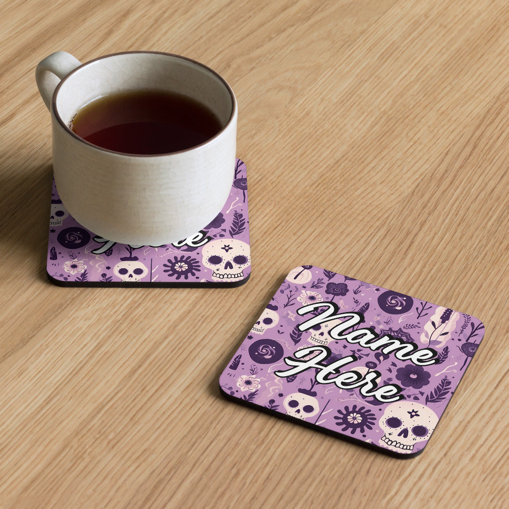 Personalized Halloween Coasters | Wedding, Housewarming Gift | Custom Coaster Set | Extra Thick Coasters | Wedding Favors Coasters