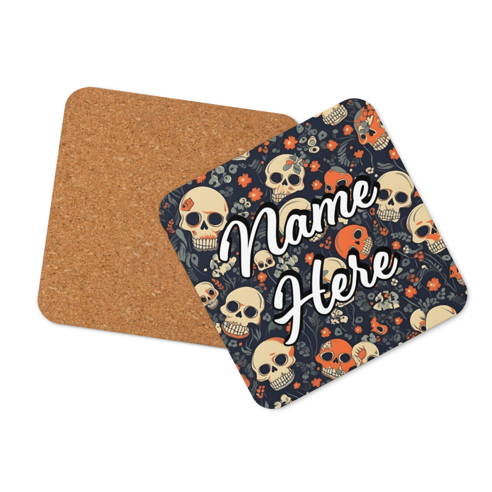 Personalized Halloween Coasters | Wedding, Housewarming Gift | Custom Coaster Set | Extra Thick Coasters | Wedding Favors Coasters