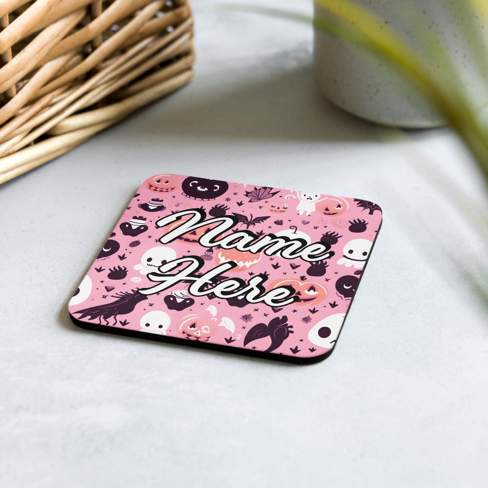 Personalized Halloween Coasters | Wedding, Housewarming Gift | Custom Coaster Set | Extra Thick Coasters | Wedding Favors Coasters