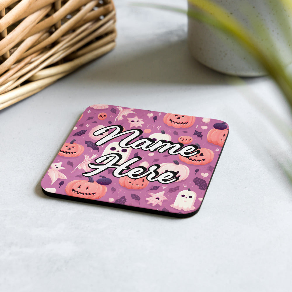 Personalized Halloween Coasters | Wedding, Housewarming Gift | Custom Coaster Set | Extra Thick Coasters | Wedding Favors Coasters