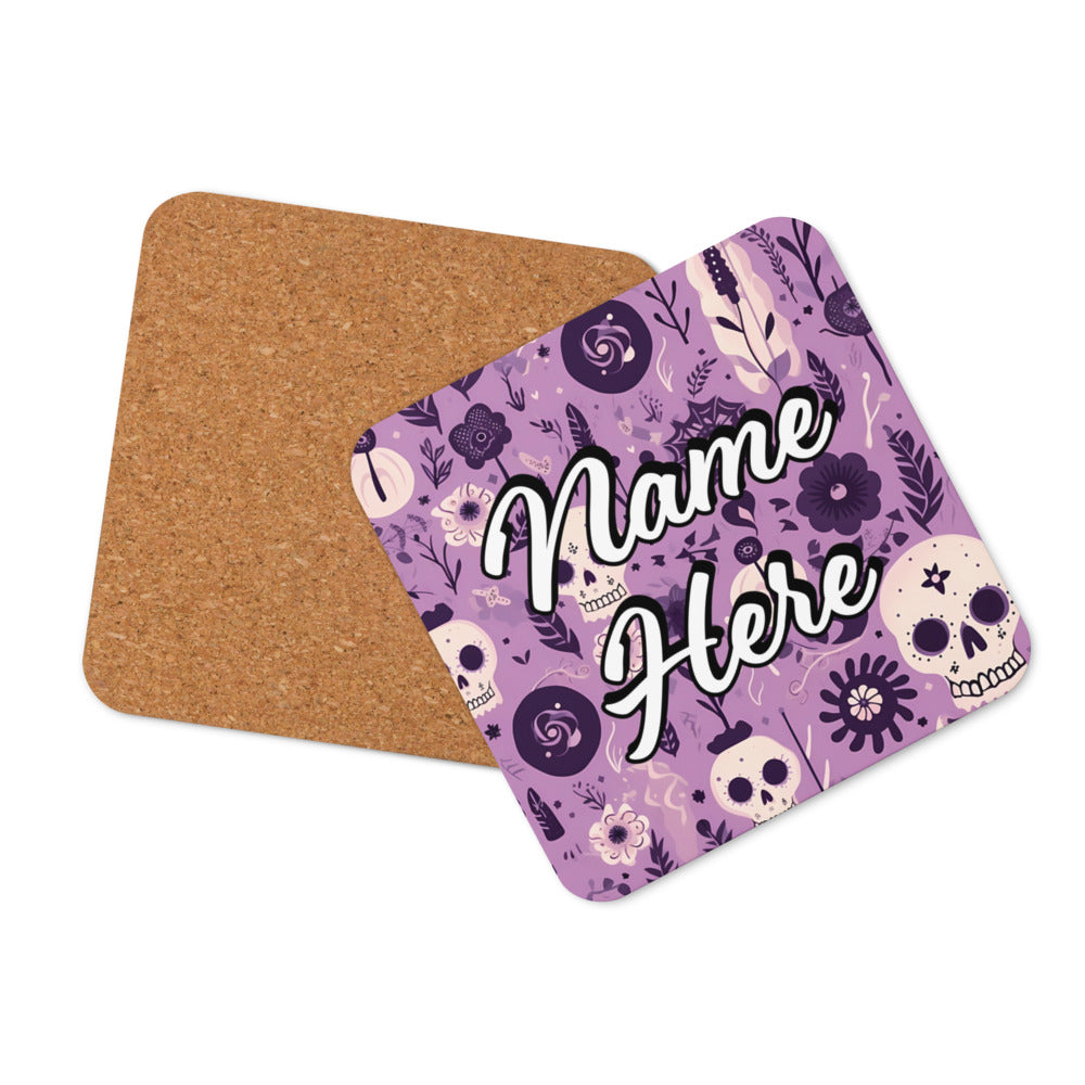 Personalized Halloween Coasters | Wedding, Housewarming Gift | Custom Coaster Set | Extra Thick Coasters | Wedding Favors Coasters