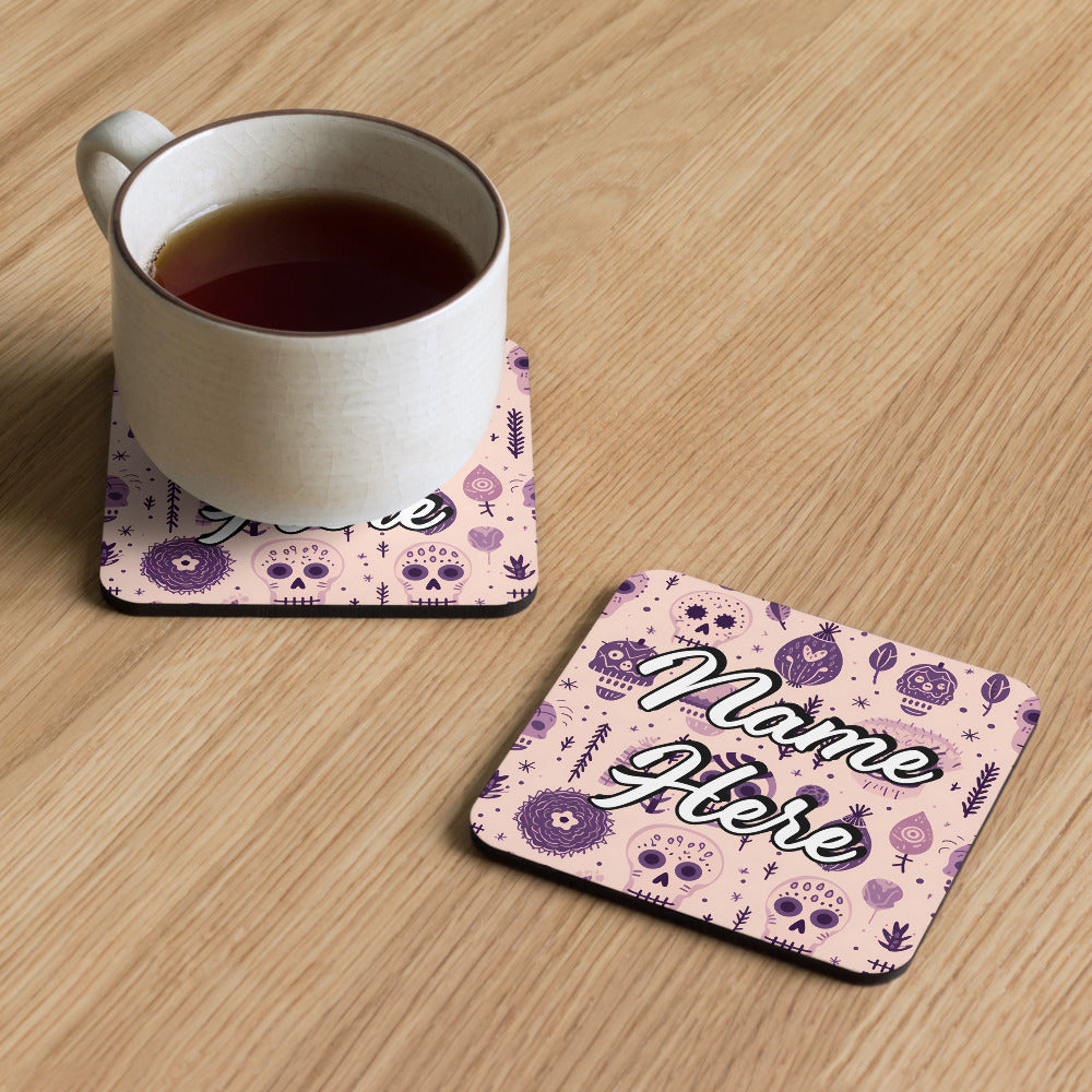 Personalized Halloween Coasters | Wedding, Housewarming Gift | Custom Coaster Set | Extra Thick Coasters | Wedding Favors Coasters