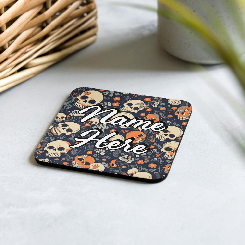 Personalized Halloween Coasters | Wedding, Housewarming Gift | Custom Coaster Set | Extra Thick Coasters | Wedding Favors Coasters