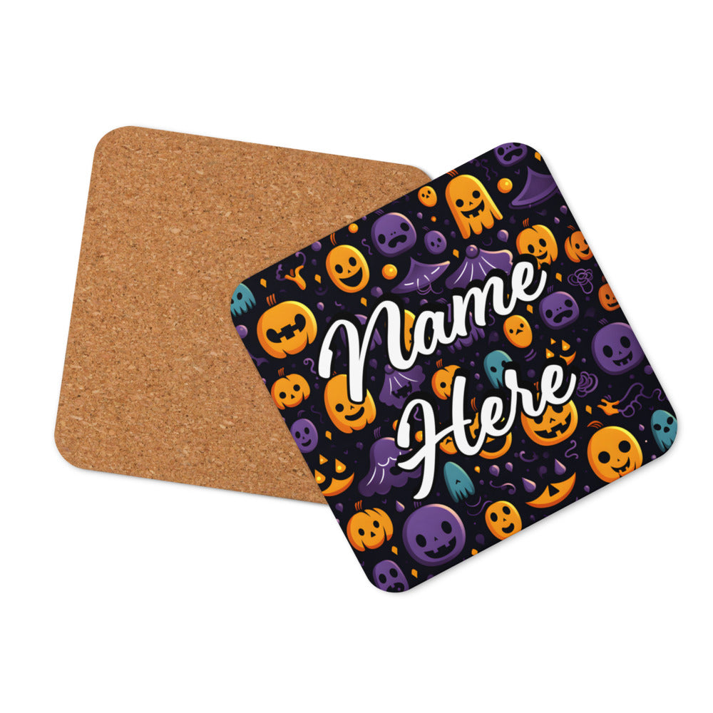 Personalized Halloween Coasters | Wedding, Housewarming Gift | Custom Coaster Set | Extra Thick Coasters | Wedding Favors Coasters