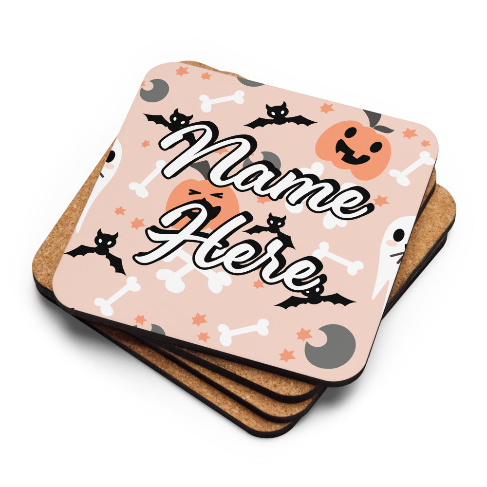 Personalized Halloween Coasters | Wedding, Housewarming Gift | Custom Coaster Set | Extra Thick Coasters | Wedding Favors Coasters