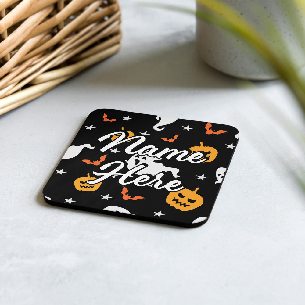 Personalized Halloween Coasters | Wedding, Housewarming Gift | Custom Coaster Set | Extra Thick Coasters | Wedding Favors Coasters