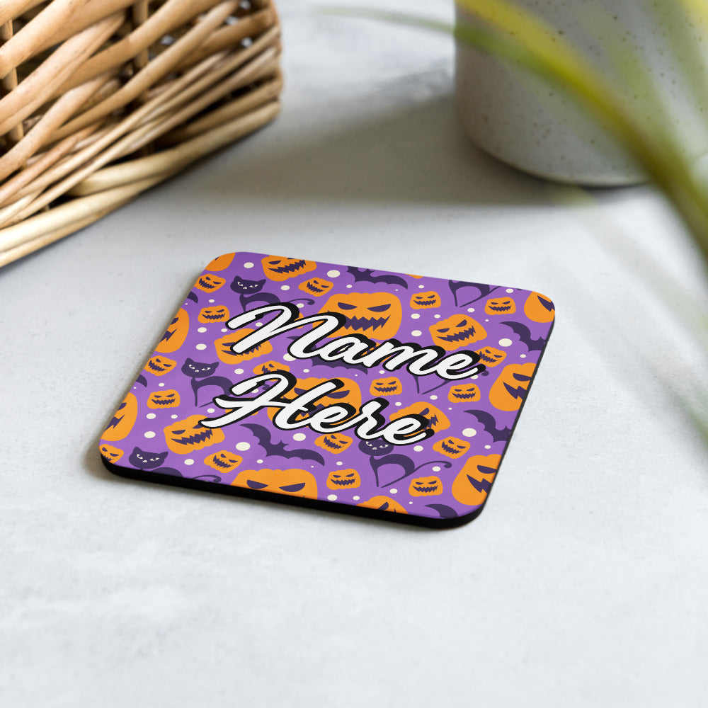 Personalized Halloween Coasters | Wedding, Housewarming Gift | Custom Coaster Set | Extra Thick Coasters | Wedding Favors Coasters