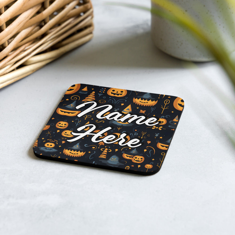 Personalized Halloween Coasters | Wedding, Housewarming Gift | Custom Coaster Set | Extra Thick Coasters | Wedding Favors Coasters