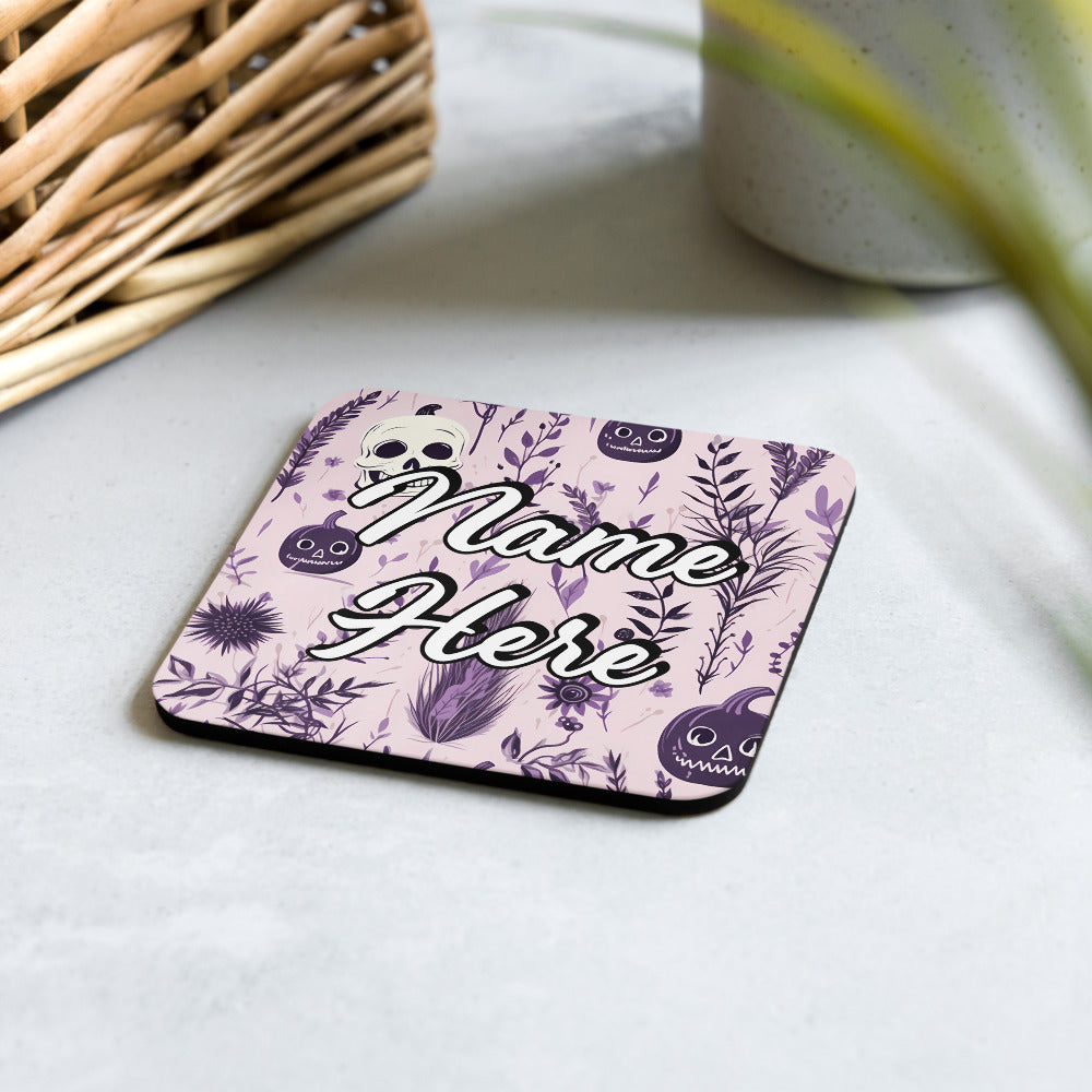 Personalized Halloween Coasters | Wedding, Housewarming Gift | Custom Coaster Set | Extra Thick Coasters | Wedding Favors Coasters