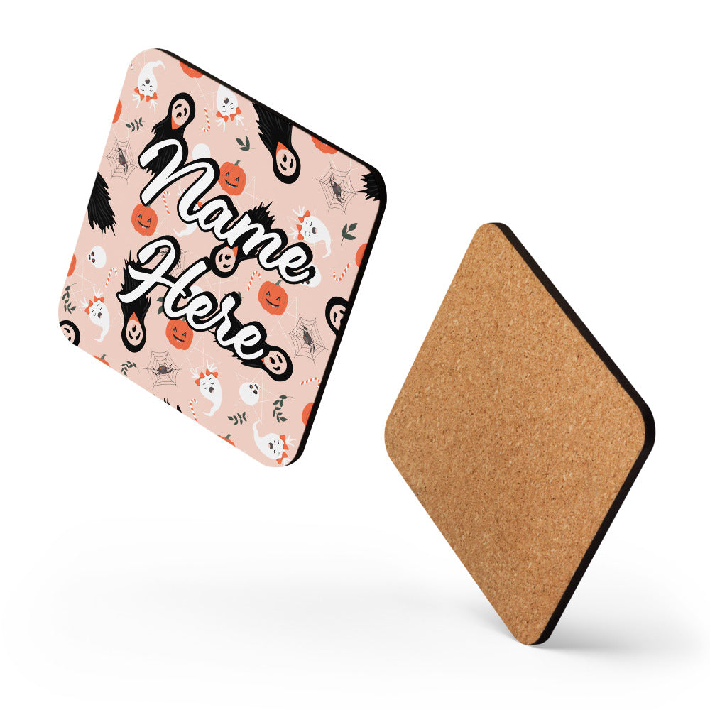 Personalized Halloween Coasters | Wedding, Housewarming Gift | Custom Coaster Set | Extra Thick Coasters | Wedding Favors Coasters