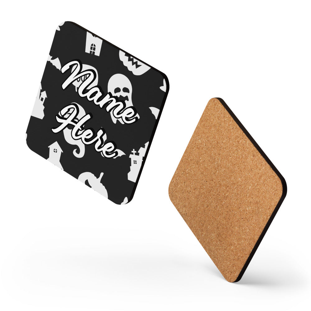 Personalized Halloween Coasters | Wedding, Housewarming Gift | Custom Coaster Set | Extra Thick Coasters | Wedding Favors Coasters