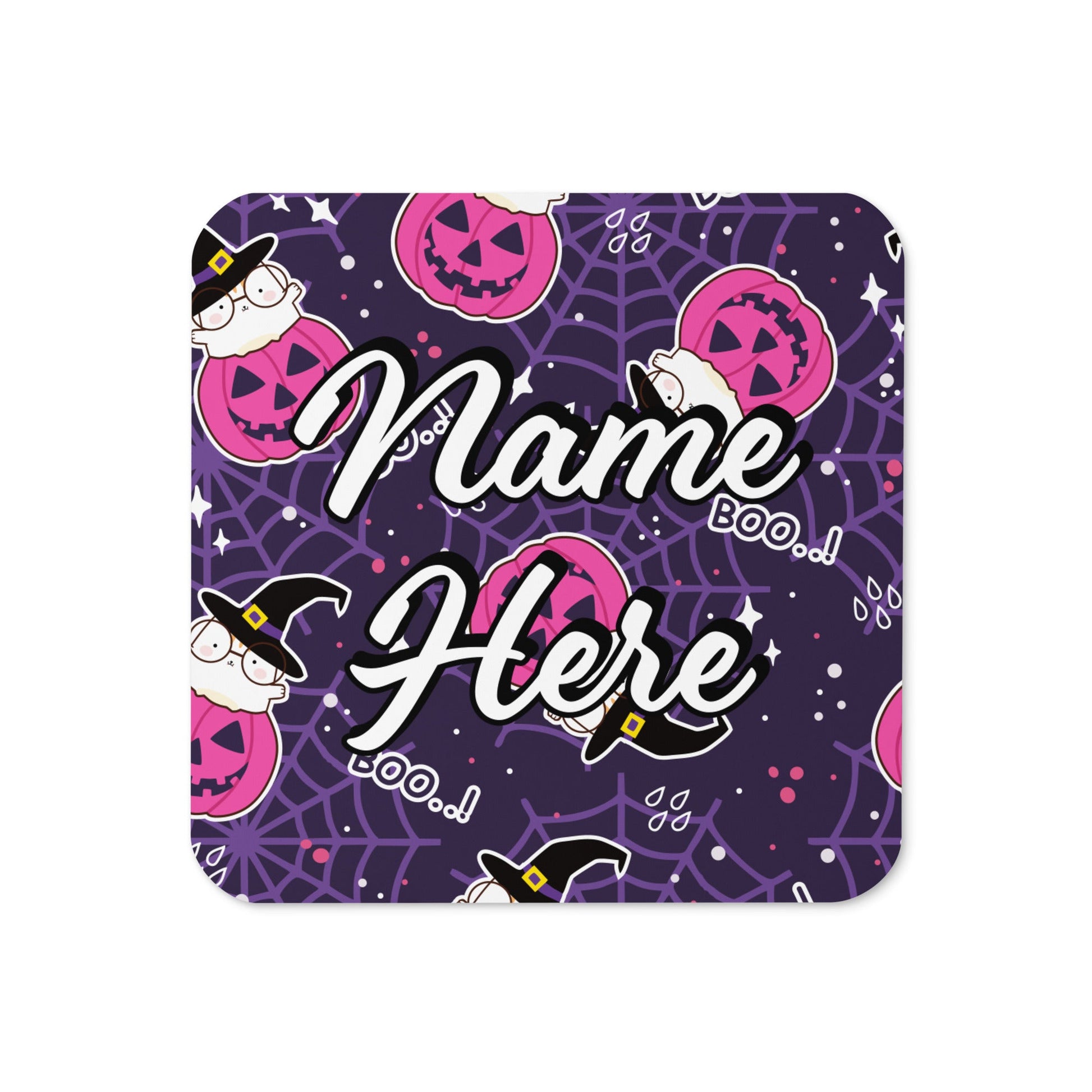 Personalized Halloween Coasters | Wedding, Housewarming Gift | Custom Coaster Set | Extra Thick Coasters | Wedding Favors Coasters