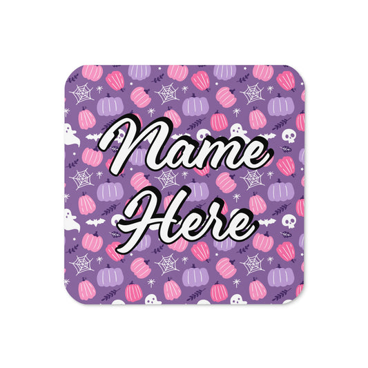 Personalized Halloween Coasters | Wedding, Housewarming Gift | Custom Coaster Set | Extra Thick Coasters | Wedding Favors Coasters