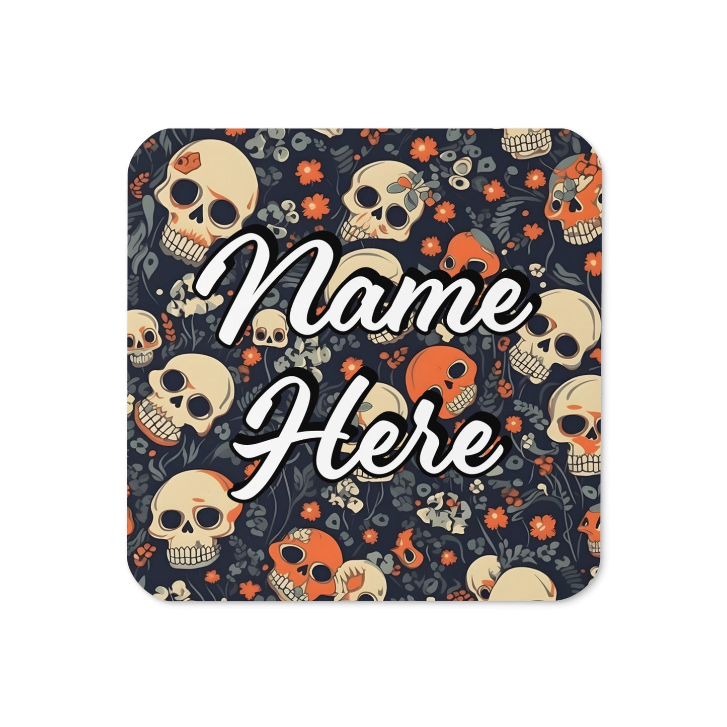 Personalized Halloween Coasters | Wedding, Housewarming Gift | Custom Coaster Set | Extra Thick Coasters | Wedding Favors Coasters