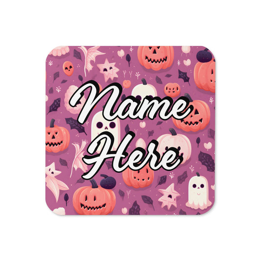 Personalized Halloween Coasters | Wedding, Housewarming Gift | Custom Coaster Set | Extra Thick Coasters | Wedding Favors Coasters