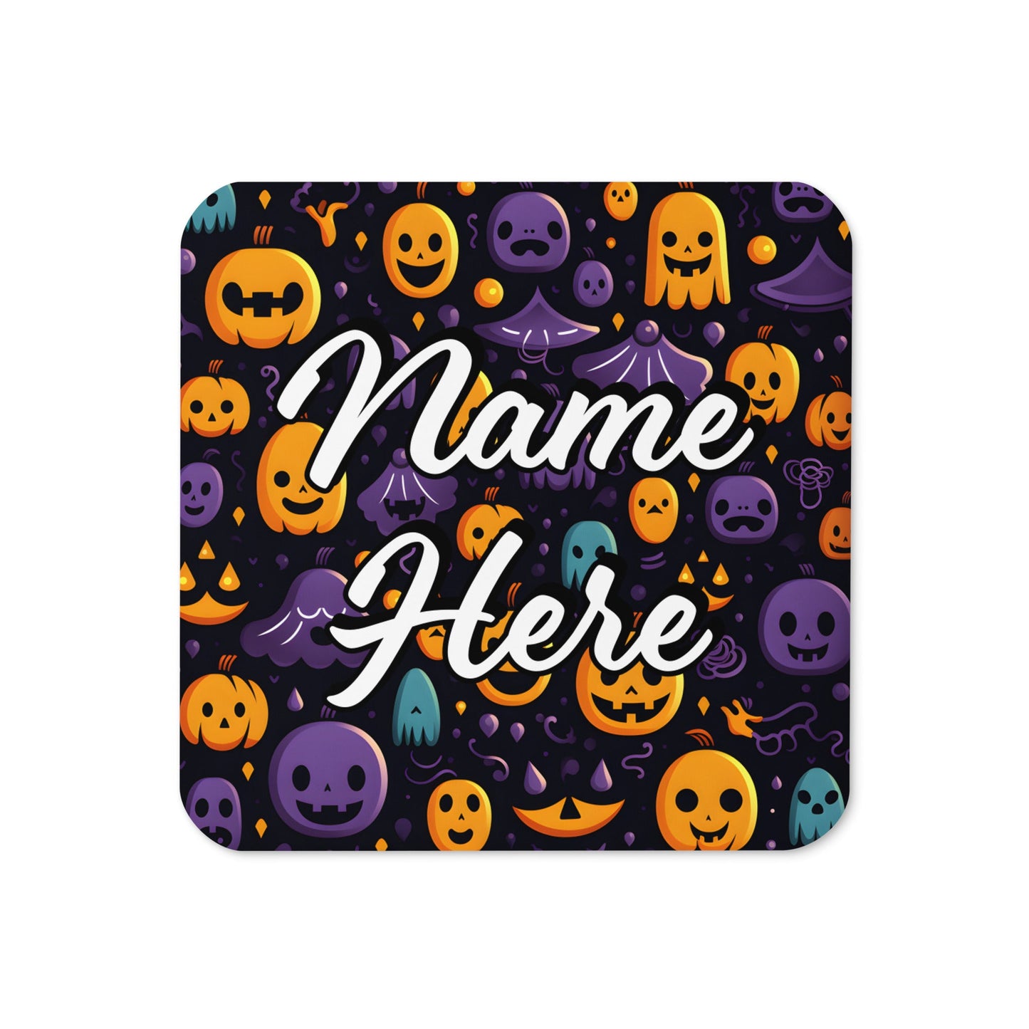 Personalized Halloween Coasters | Wedding, Housewarming Gift | Custom Coaster Set | Extra Thick Coasters | Wedding Favors Coasters