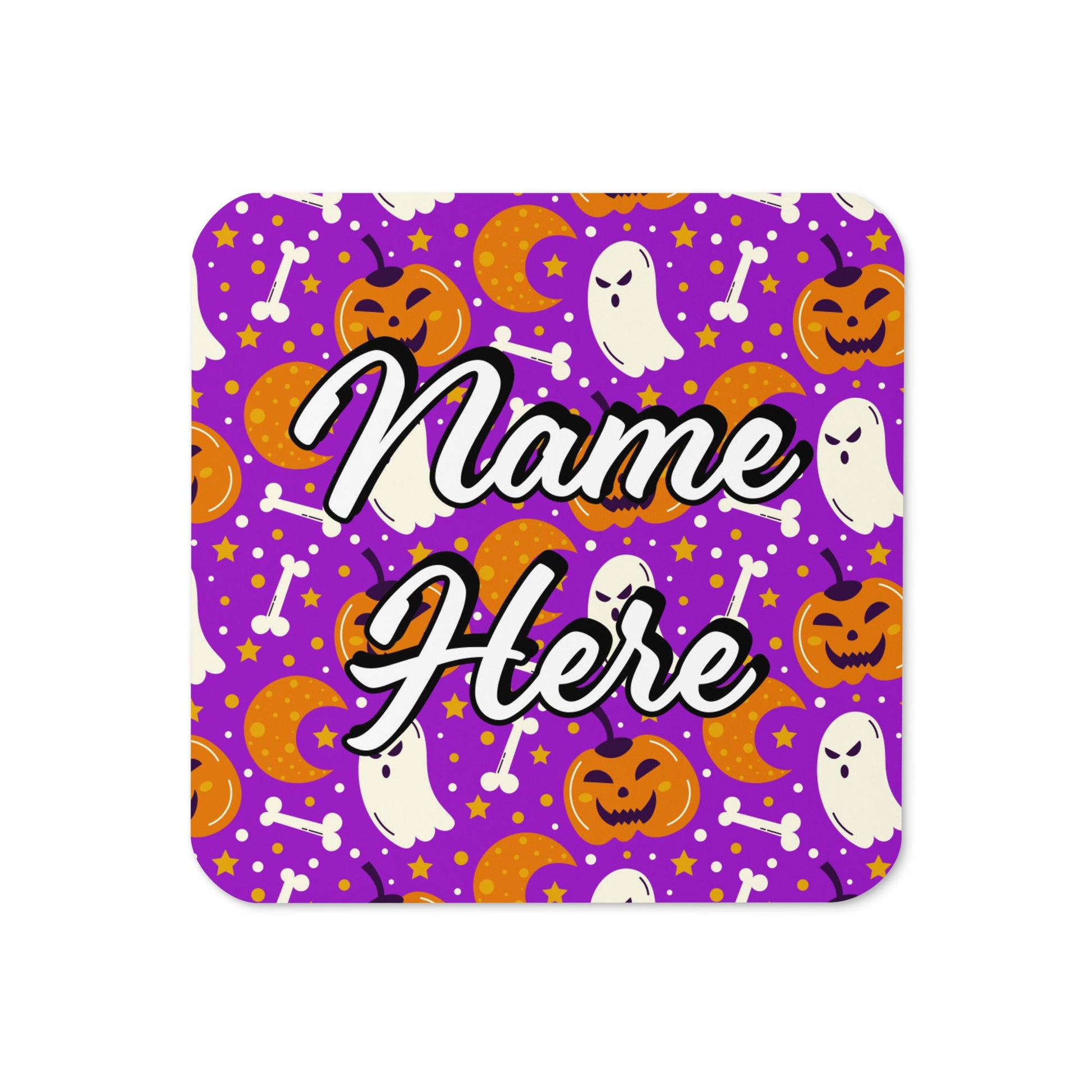 Personalized Halloween Coasters | Wedding, Housewarming Gift | Custom Coaster Set | Extra Thick Coasters | Wedding Favors Coasters