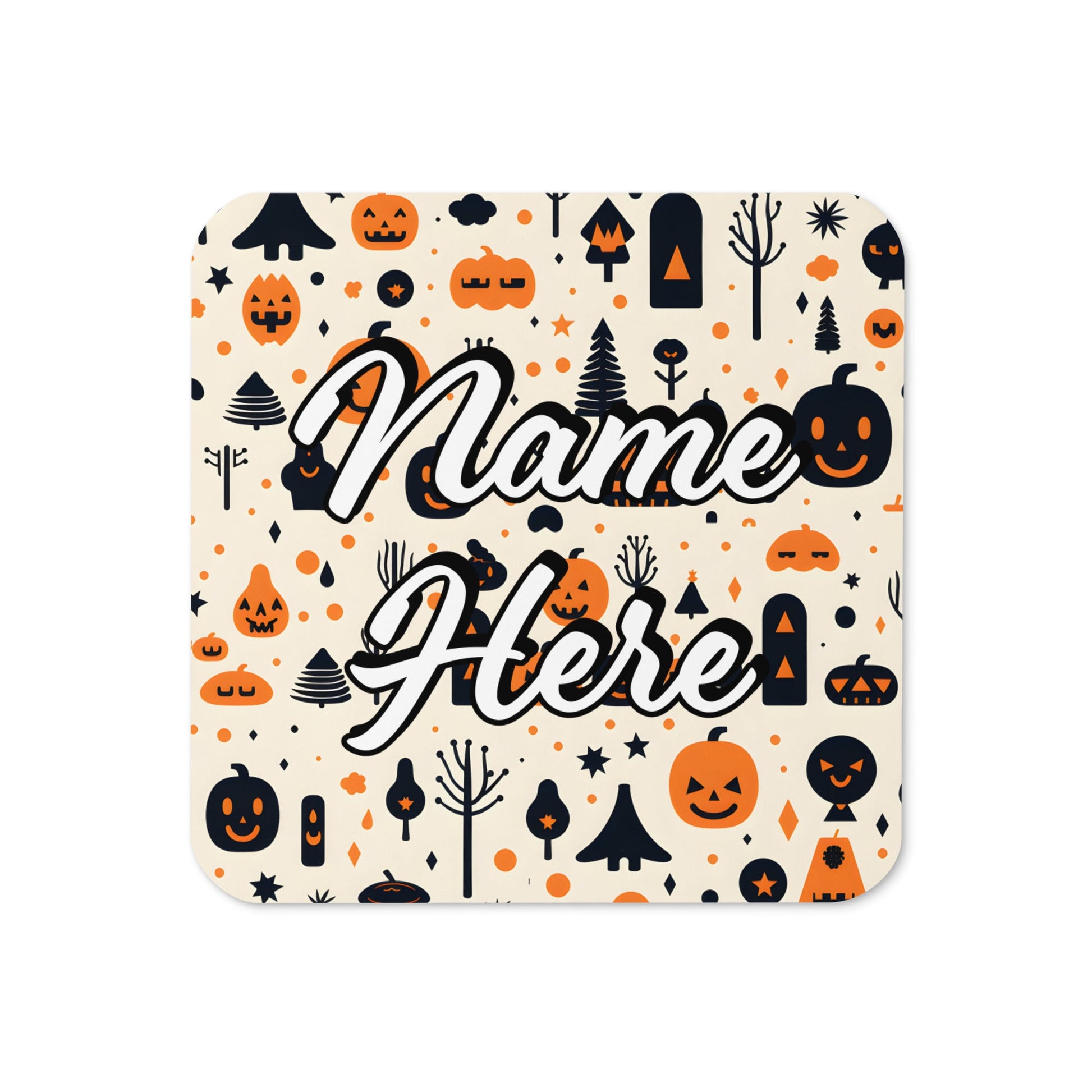 Personalized Halloween Coasters | Wedding, Housewarming Gift | Custom Coaster Set | Extra Thick Coasters | Wedding Favors Coasters