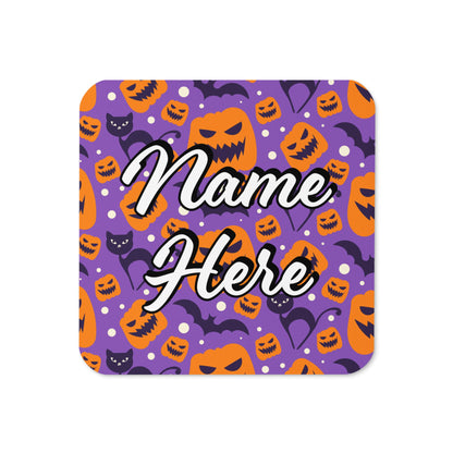 Personalized Halloween Coasters | Wedding, Housewarming Gift | Custom Coaster Set | Extra Thick Coasters | Wedding Favors Coasters