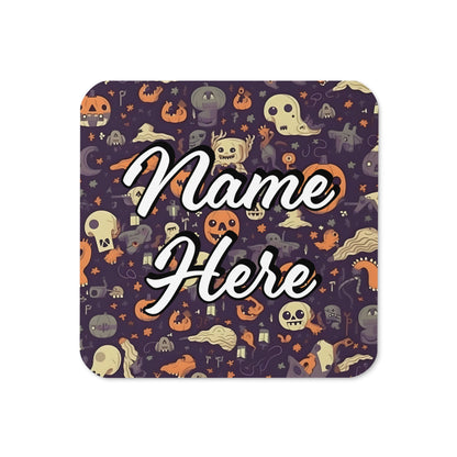 Personalized Halloween Coasters | Wedding, Housewarming Gift | Custom Coaster Set | Extra Thick Coasters | Wedding Favors Coasters