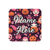 Personalized Halloween Coasters | Wedding, Housewarming Gift | Custom Coaster Set | Extra Thick Coasters | Wedding Favors Coasters