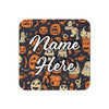 Personalized Halloween Coasters | Wedding, Housewarming Gift | Custom Coaster Set | Extra Thick Coasters | Wedding Favors Coasters