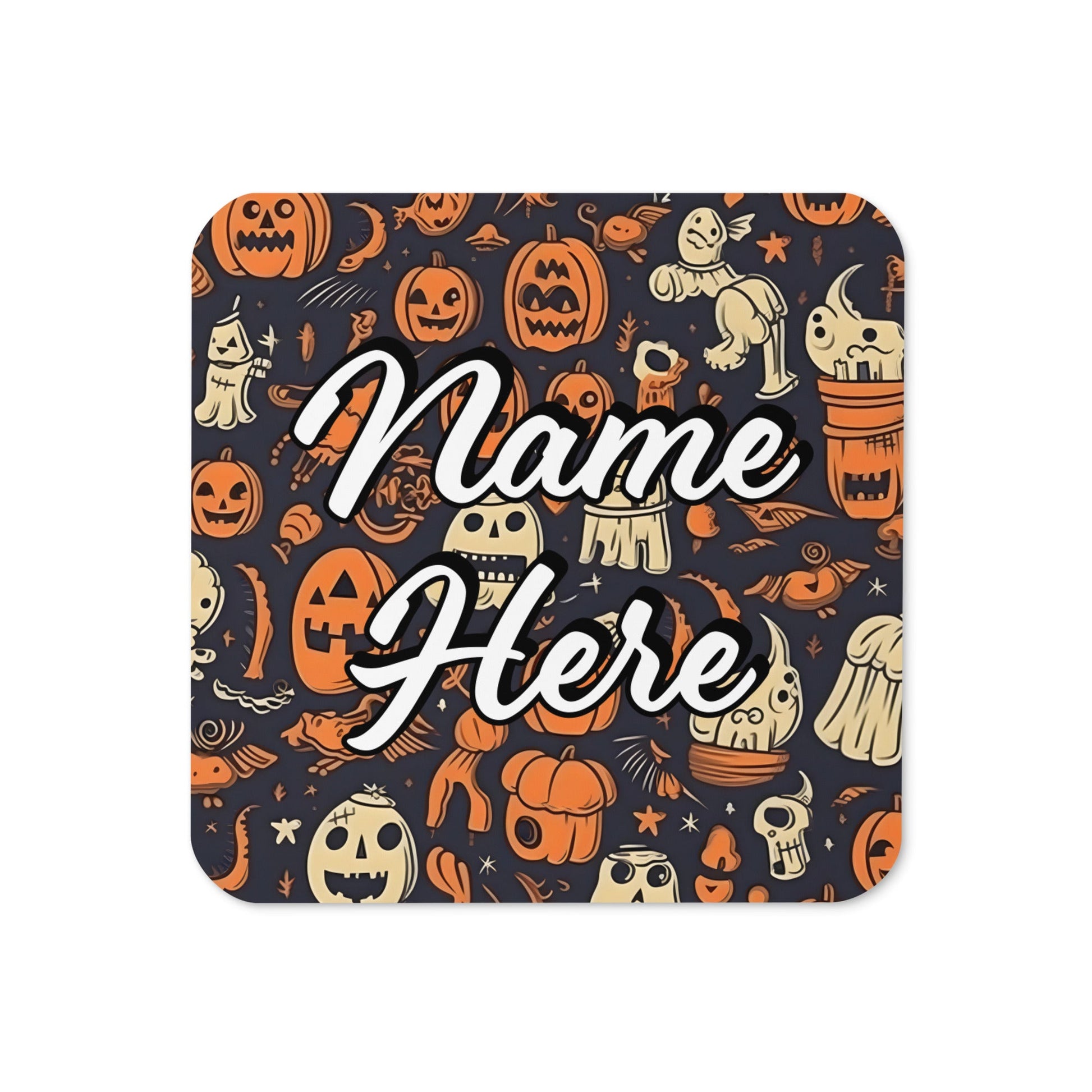 Personalized Halloween Coasters | Wedding, Housewarming Gift | Custom Coaster Set | Extra Thick Coasters | Wedding Favors Coasters