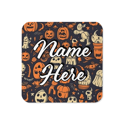 Personalized Halloween Coasters | Wedding, Housewarming Gift | Custom Coaster Set | Extra Thick Coasters | Wedding Favors Coasters