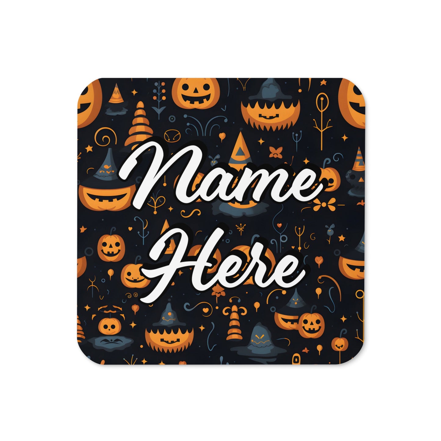 Personalized Halloween Coasters | Wedding, Housewarming Gift | Custom Coaster Set | Extra Thick Coasters | Wedding Favors Coasters