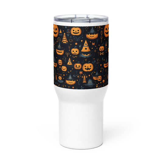 Spooky & Cute Personalized Travel Mugs | Customizable Drinkware On the Go | Travel mug with a handle