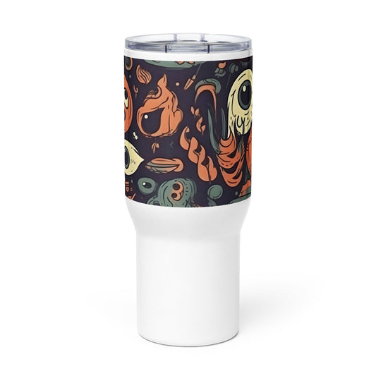 Spooky & Cute Personalized Travel Mugs | Customizable Drinkware On the Go | Travel mug with a handle