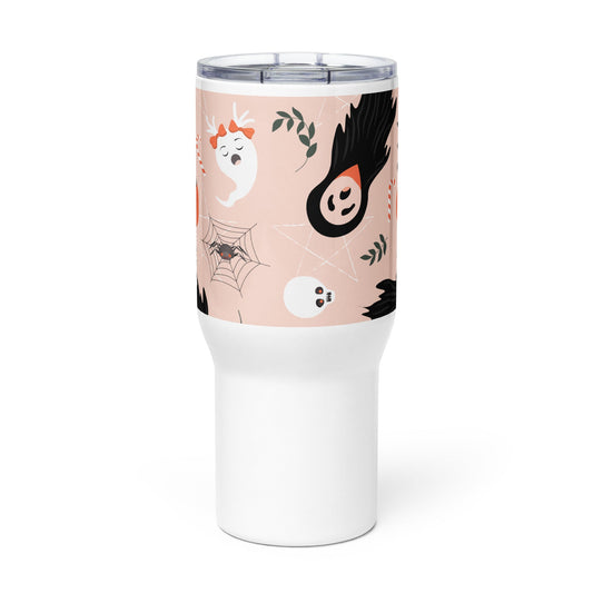 Spooky & Cute Personalized Travel Mugs | Customizable Drinkware On the Go | Travel mug with a handle