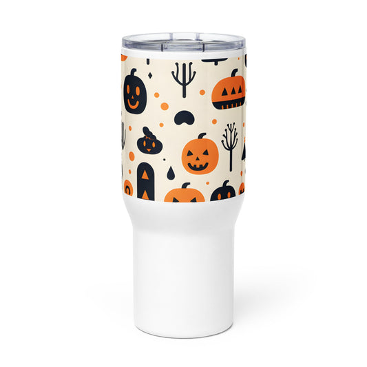 Spooky & Cute Personalized Travel Mugs | Customizable Drinkware On the Go | Travel mug with a handle