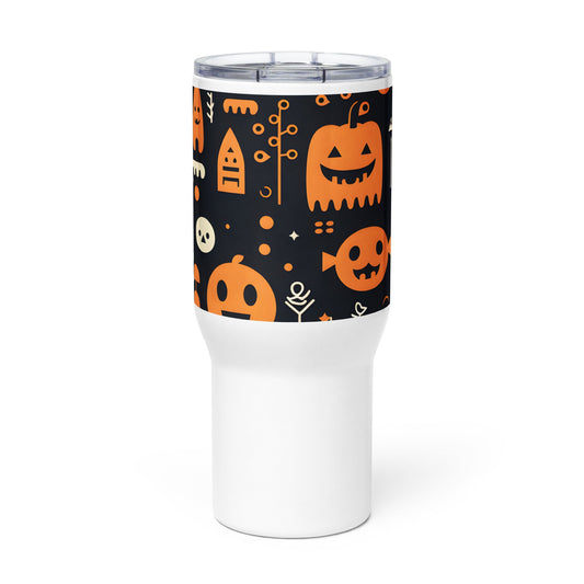 Spooky & Cute Personalized Travel Mugs | Customizable Drinkware On the Go | Travel mug with a handle