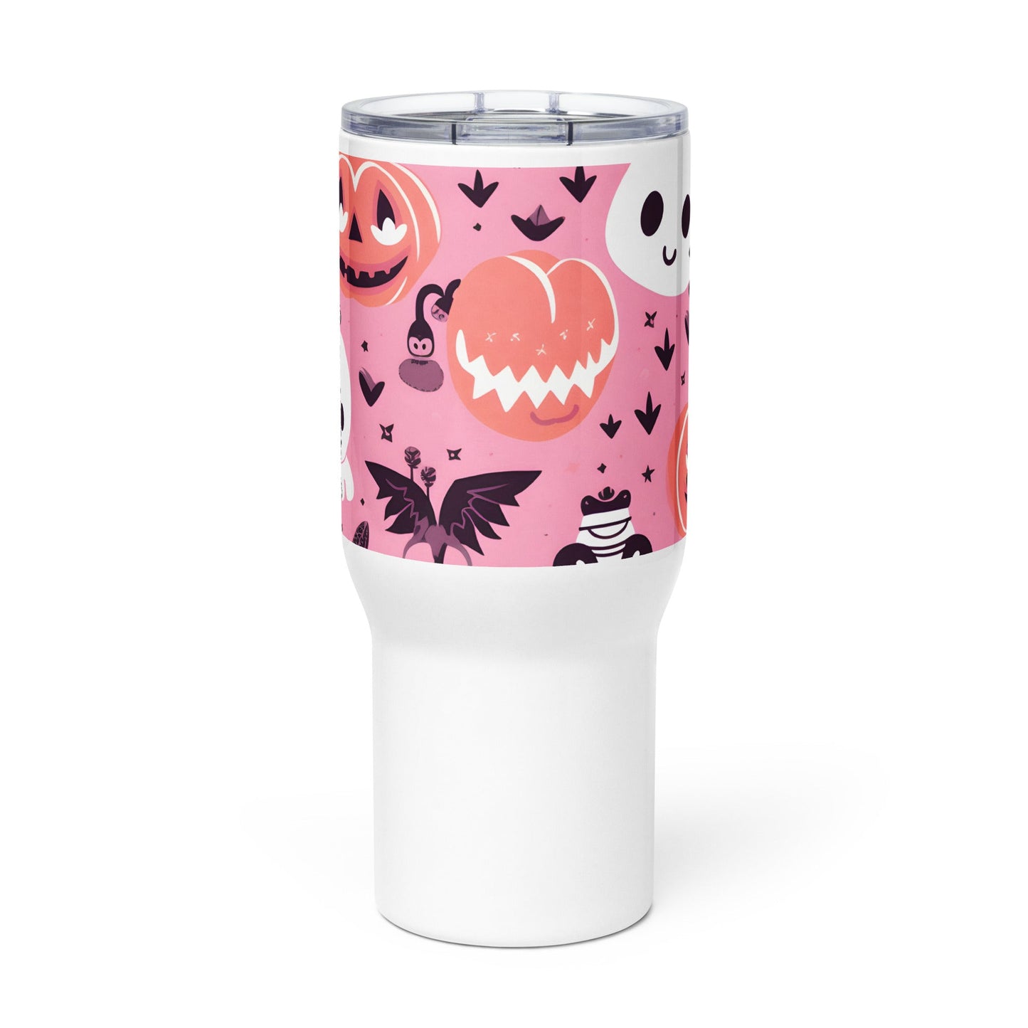 Spooky & Cute Personalized Travel Mugs | Customizable Drinkware On the Go | Travel mug with a handle