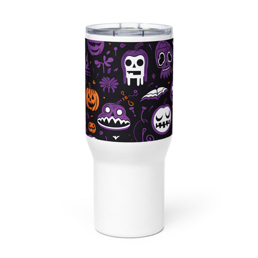 Spooky & Cute Personalized Travel Mugs | Customizable Drinkware On the Go | Travel mug with a handle