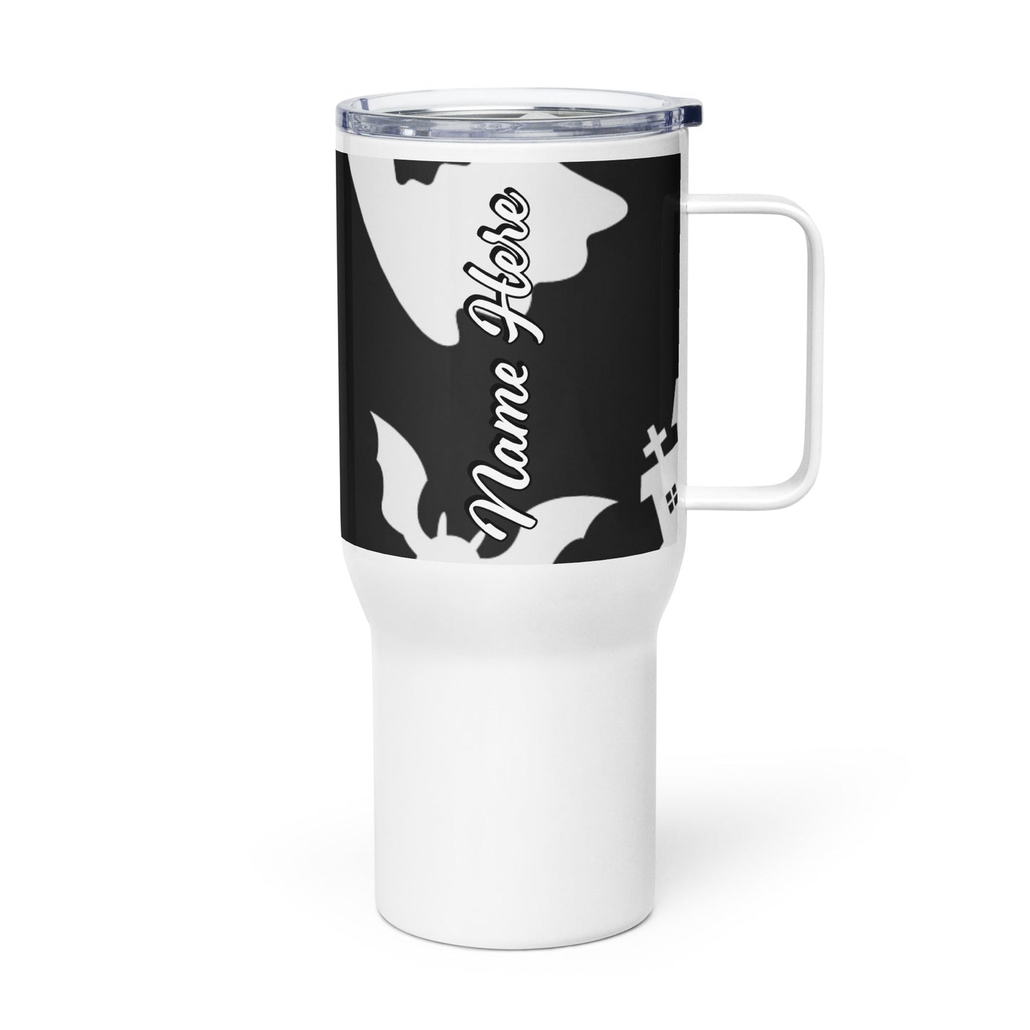 Spooky & Cute Personalized Travel Mugs | Customizable Drinkware On the Go | Travel mug with a handle