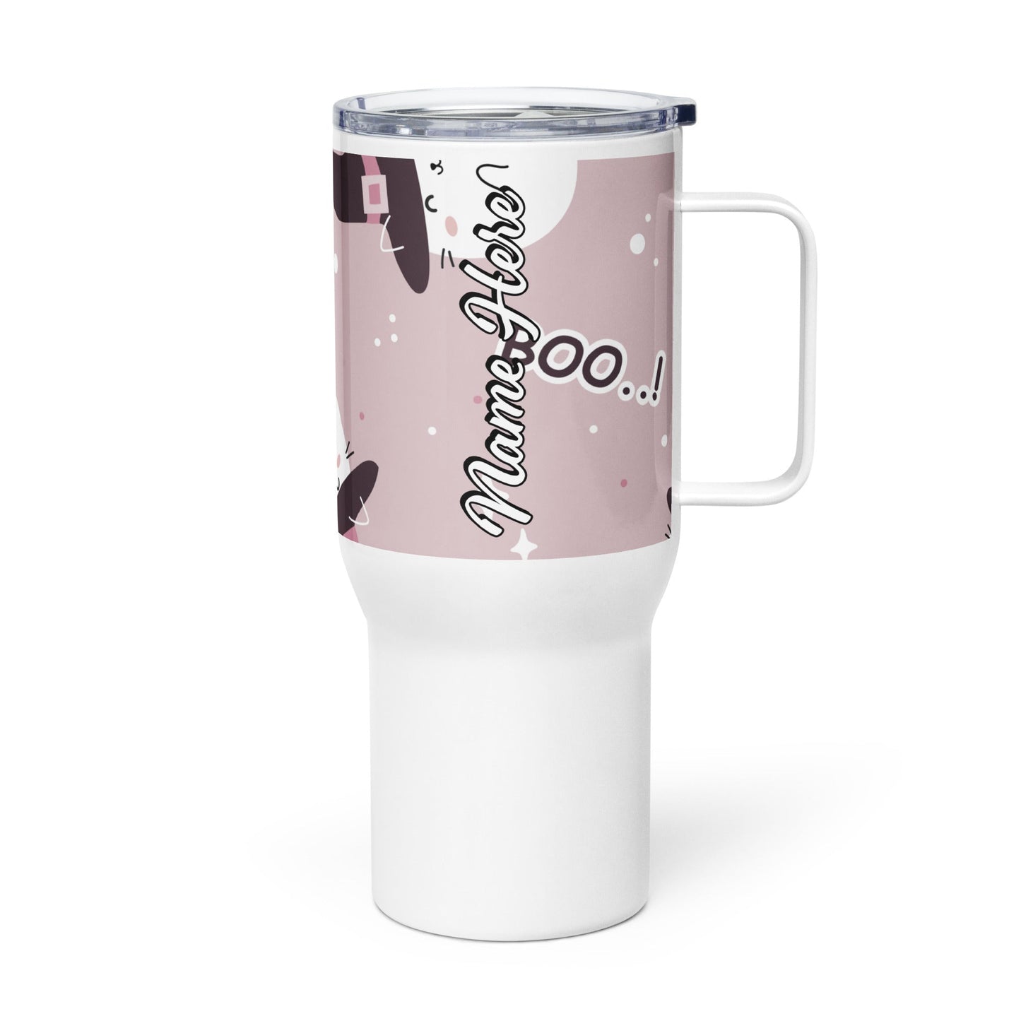 Spooky & Cute Personalized Travel Mugs | Customizable Drinkware On the Go | Travel mug with a handle