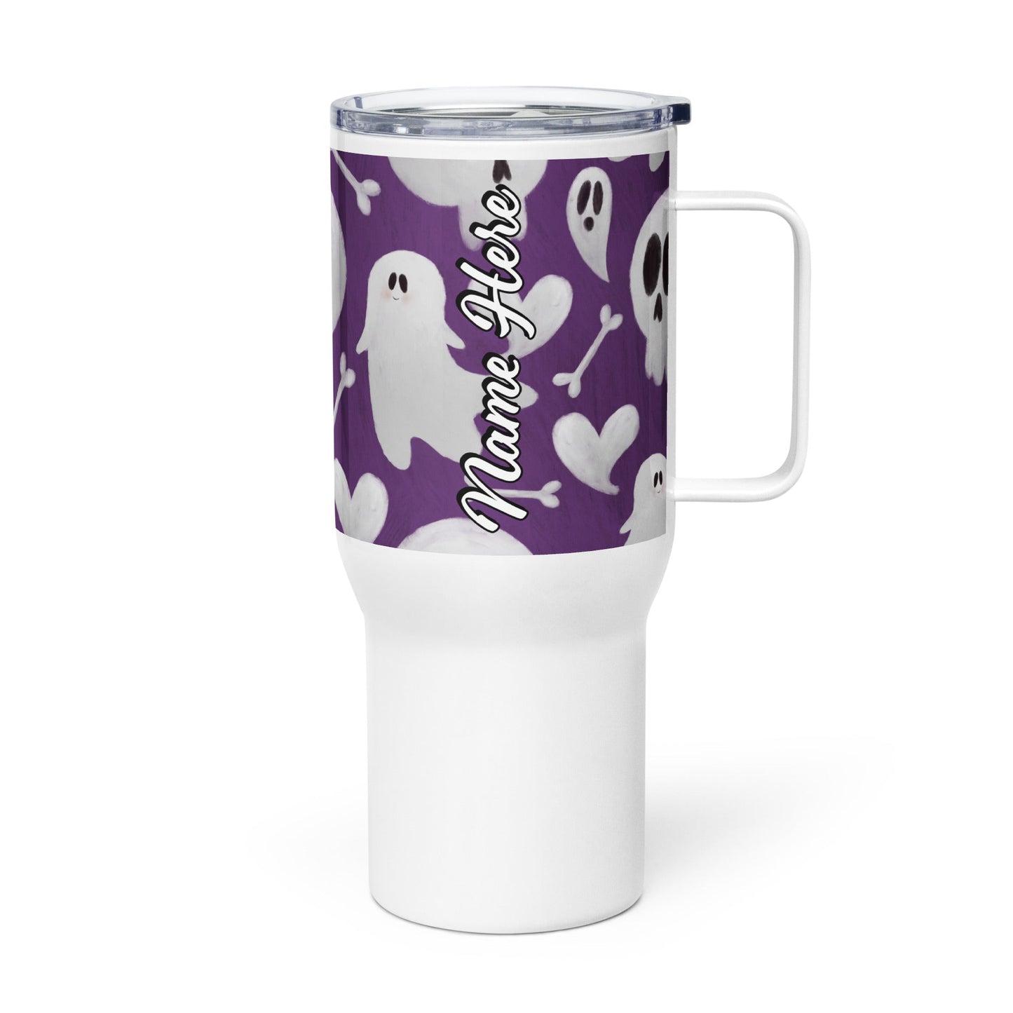 Spooky & Cute Personalized Travel Mugs | Customizable Drinkware On the Go | Travel mug with a handle