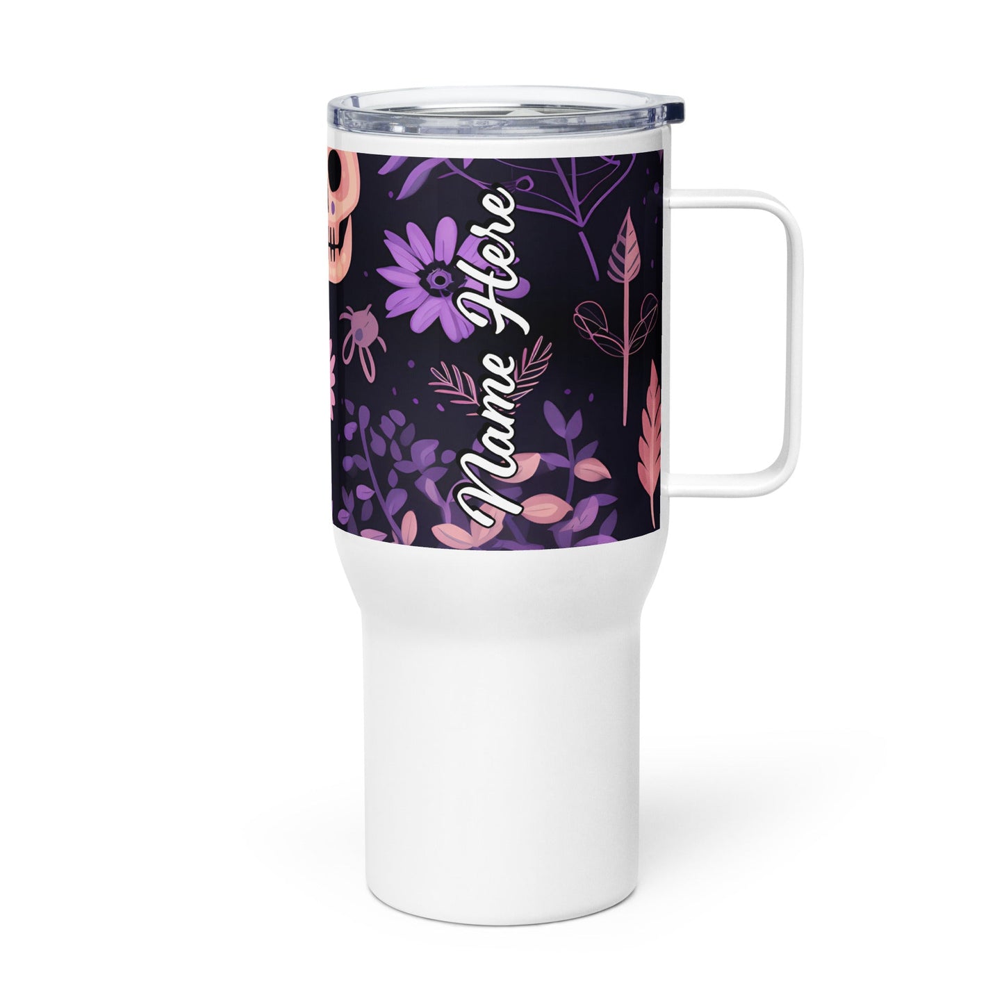 Spooky & Cute Personalized Travel Mugs | Customizable Drinkware On the Go | Travel mug with a handle