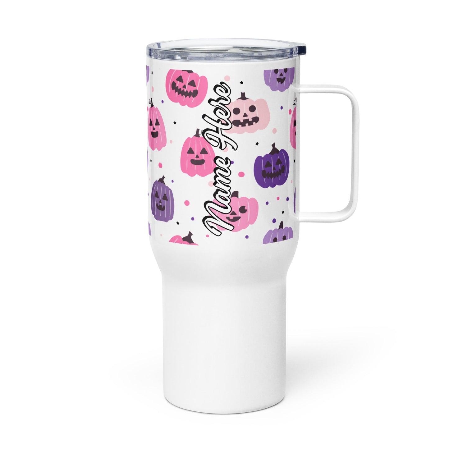 Spooky & Cute Personalized Travel Mugs | Customizable Drinkware On the Go | Travel mug with a handle