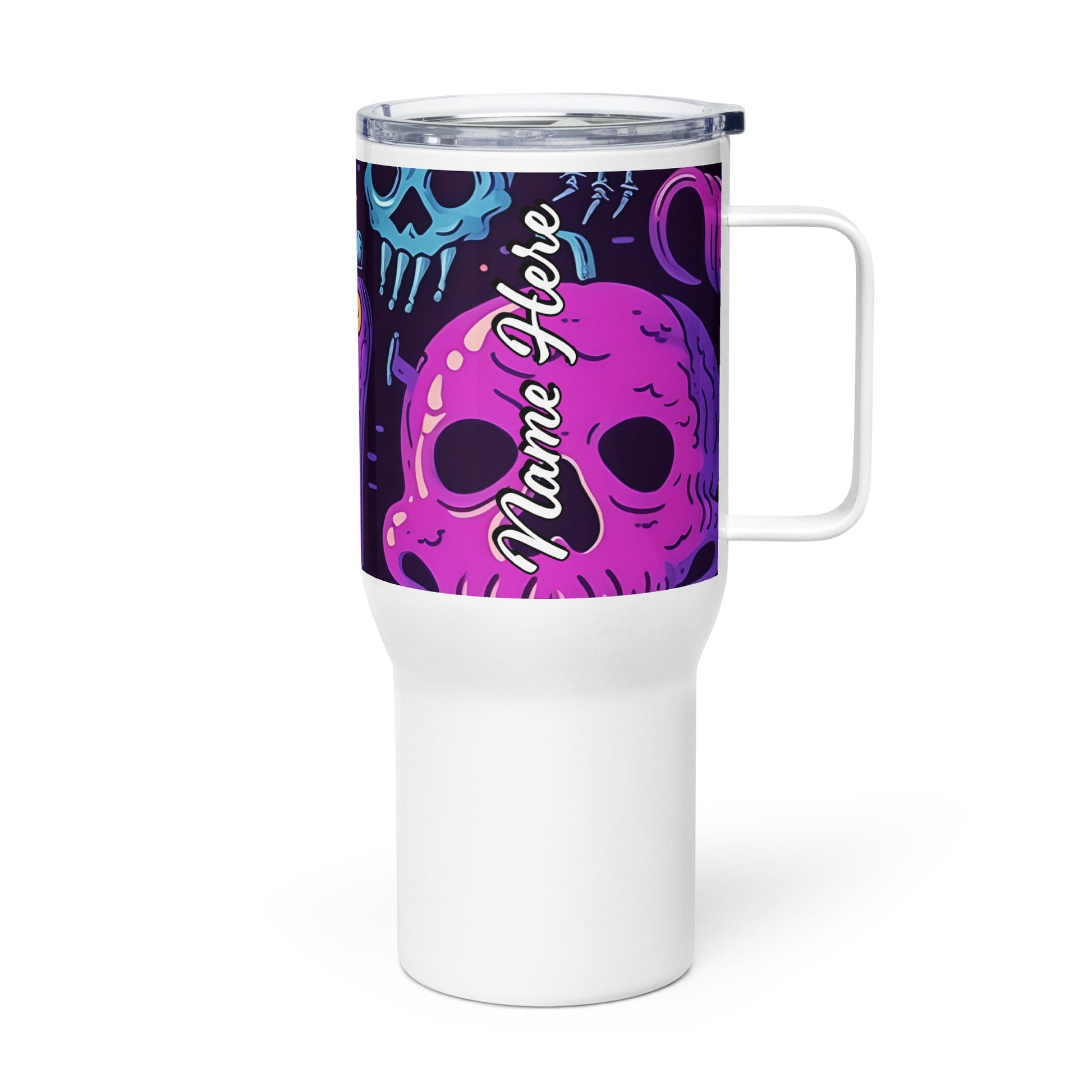 Spooky & Cute Personalized Travel Mugs | Customizable Drinkware On the Go | Travel mug with a handle